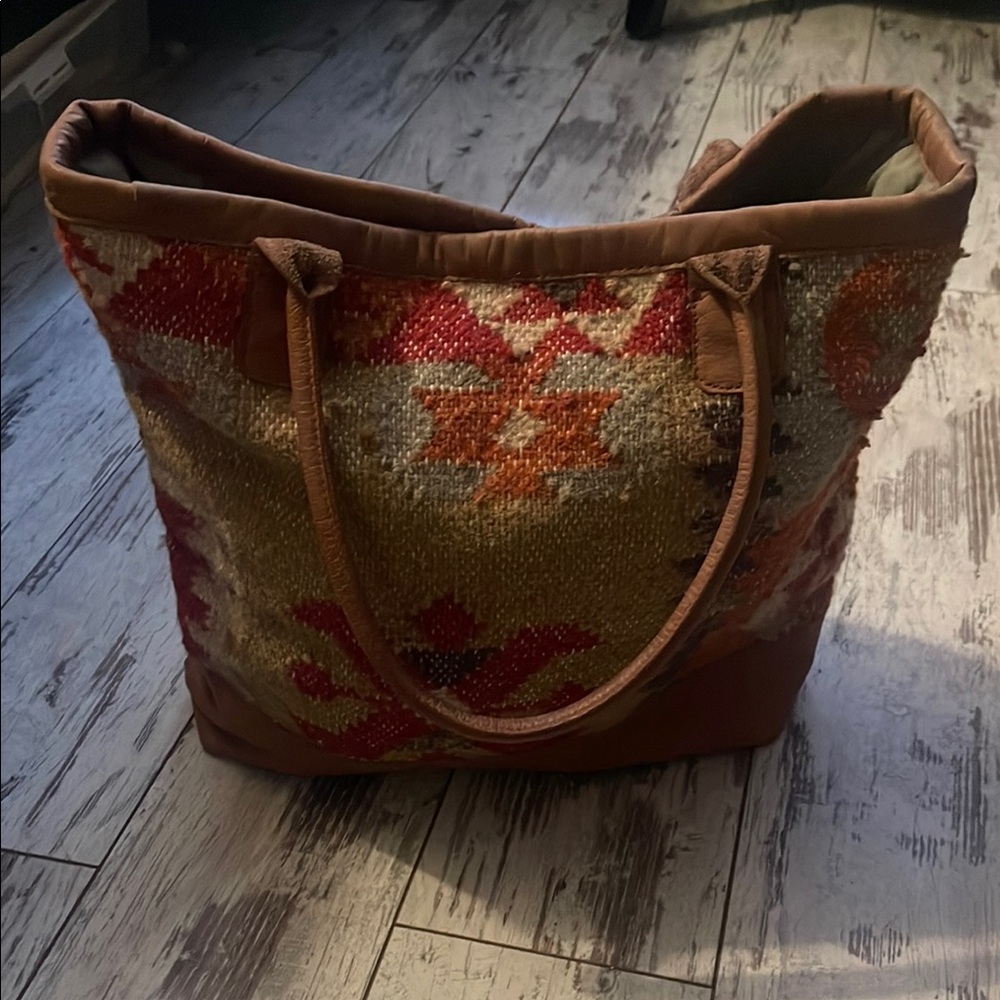 Bohemian Tote Bag with Geometric Patterns